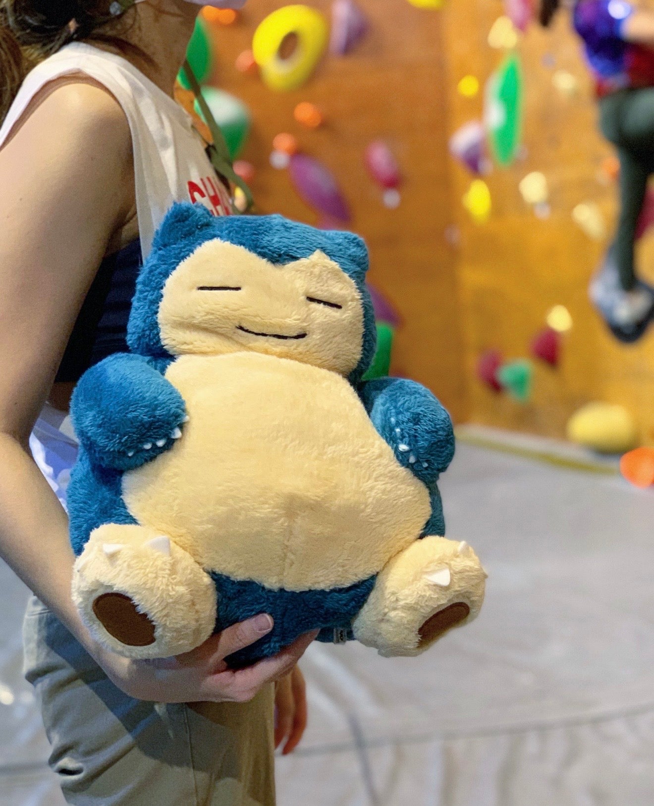 Fluffy Snorlax bouldering bag
