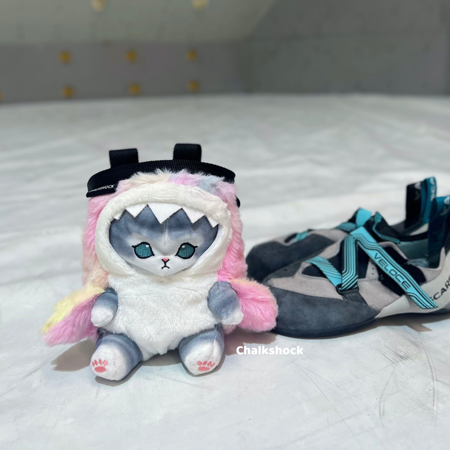 Shark Grey Cat chalk bag (pastel)