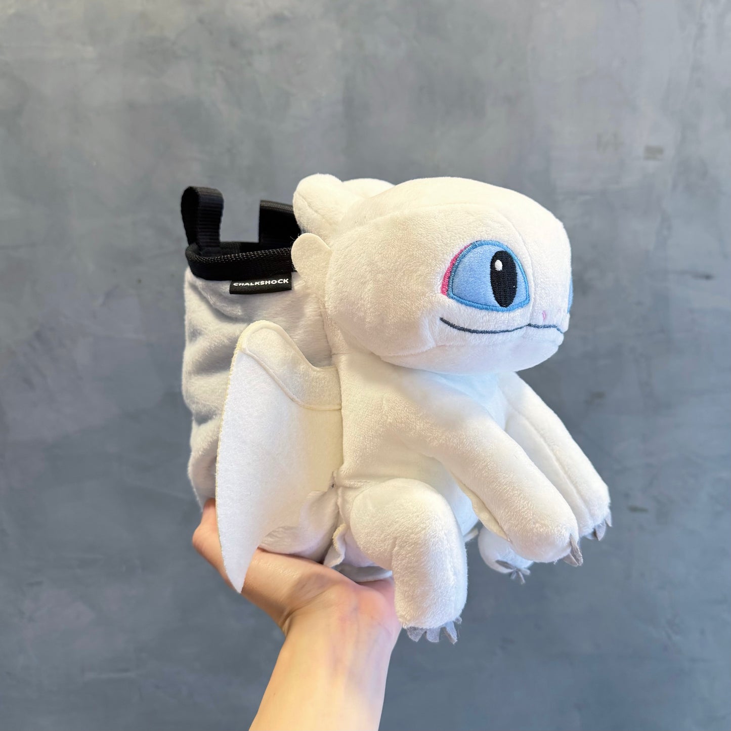 Baby Light Fury Dragon chalk bag