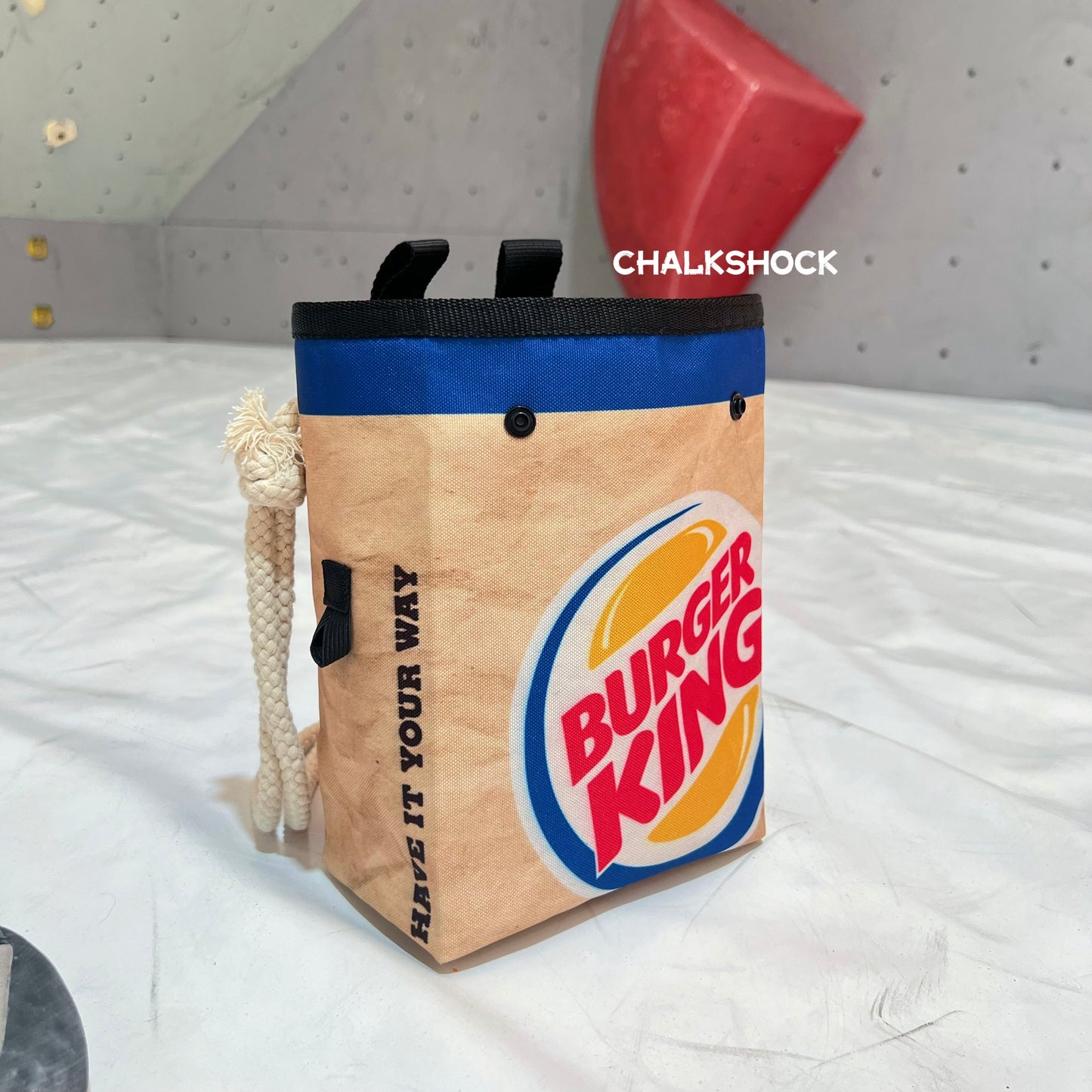 Burger Bouldering bag / Chalk bag (blue)