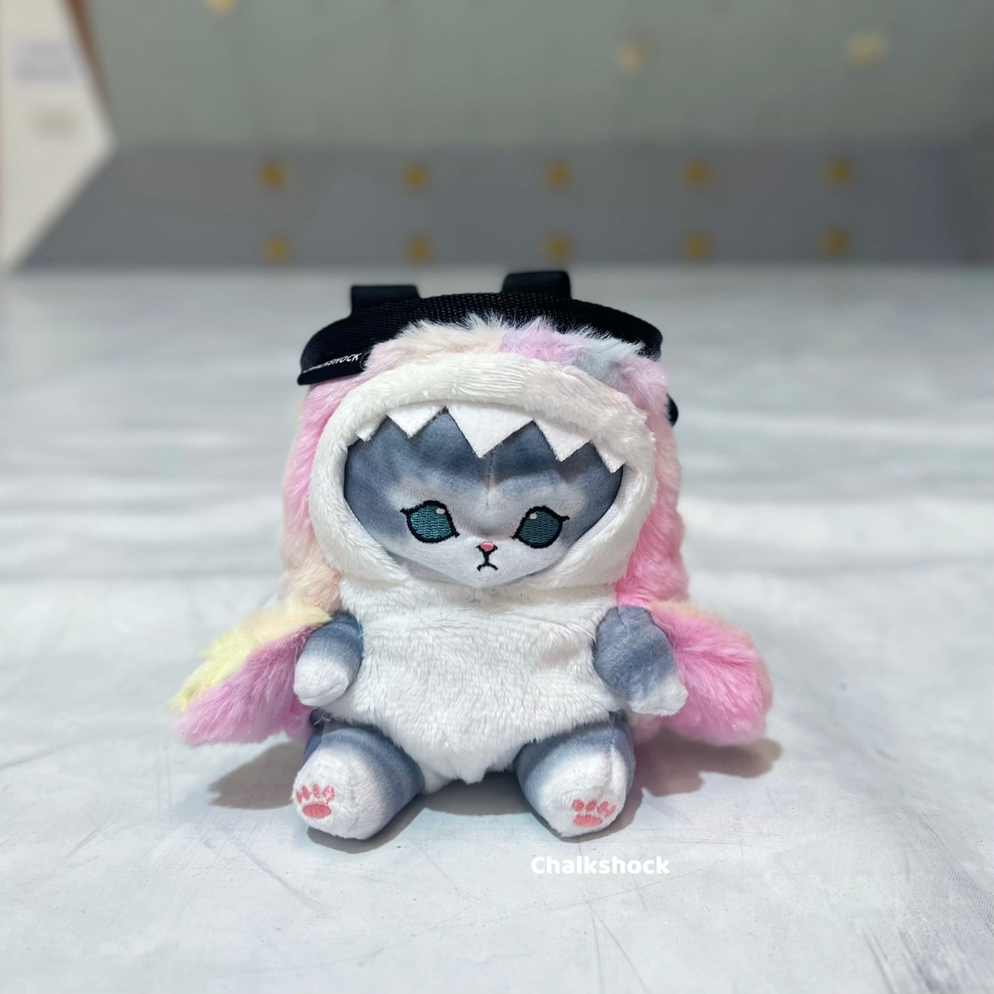 Shark Grey Cat chalk bag (pastel)