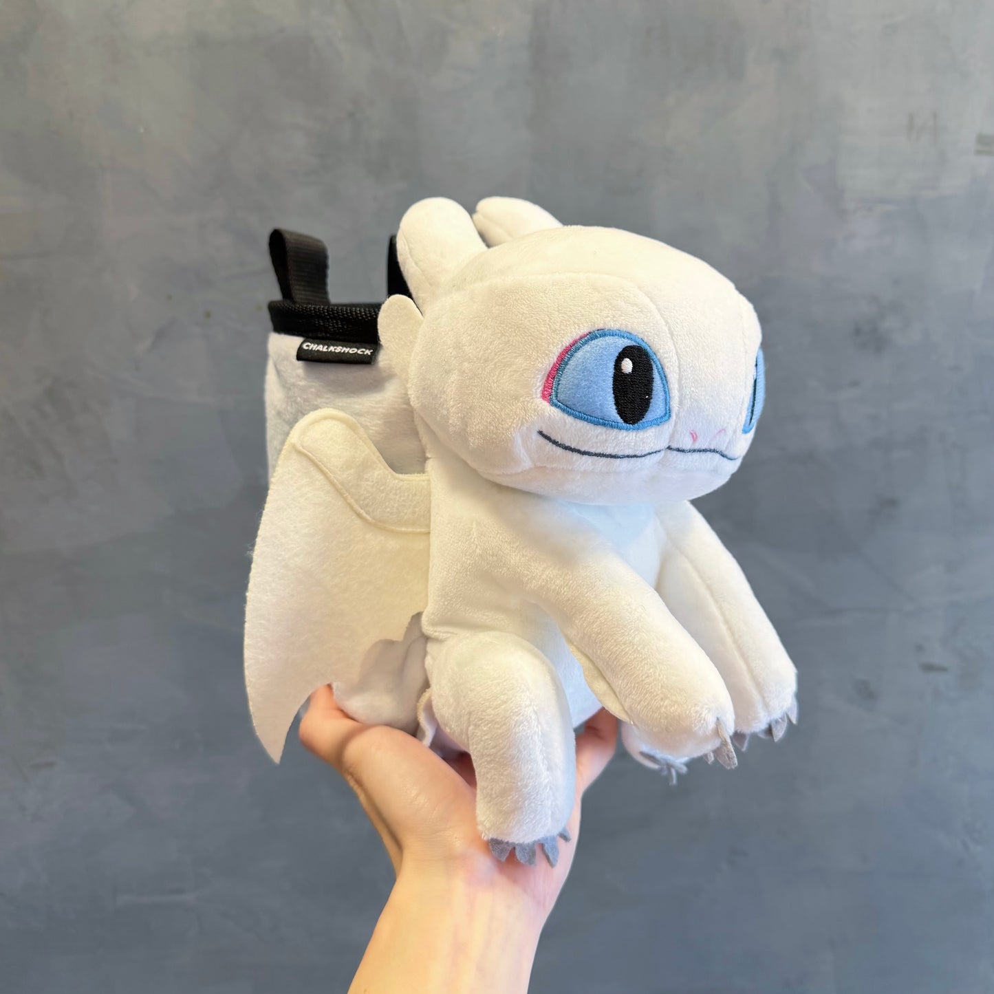 Baby Light Fury Dragon chalk bag