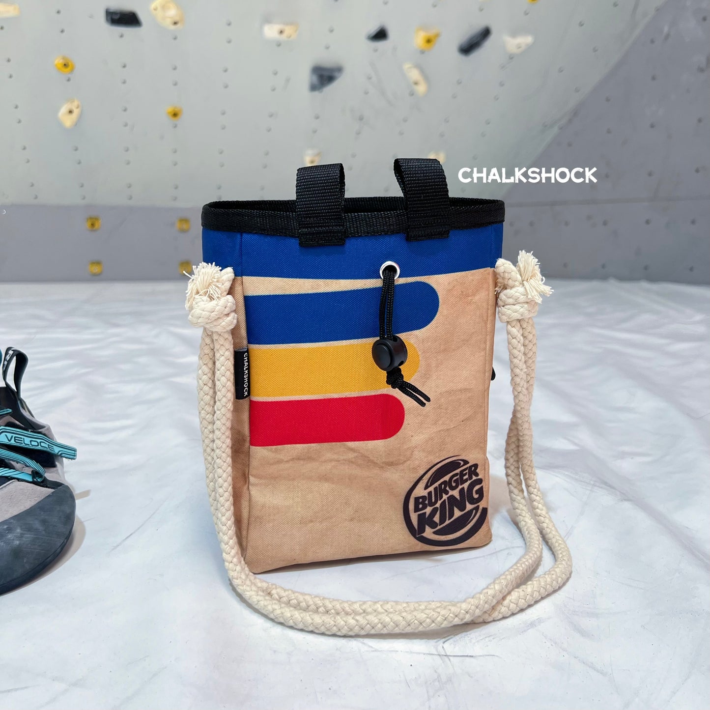 Burger Bouldering bag / Chalk bag (blue)