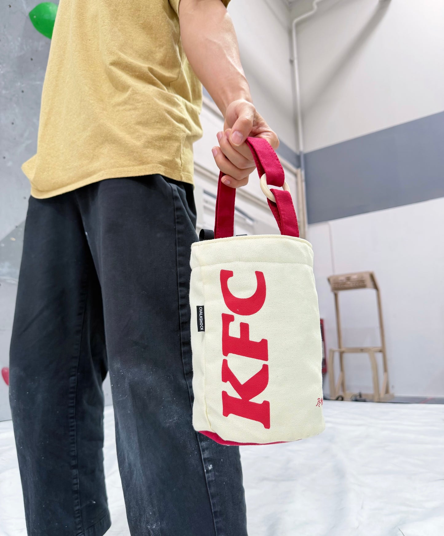 Crispy Chicken Fast Food Bouldering bag / Chalk bag (Red)