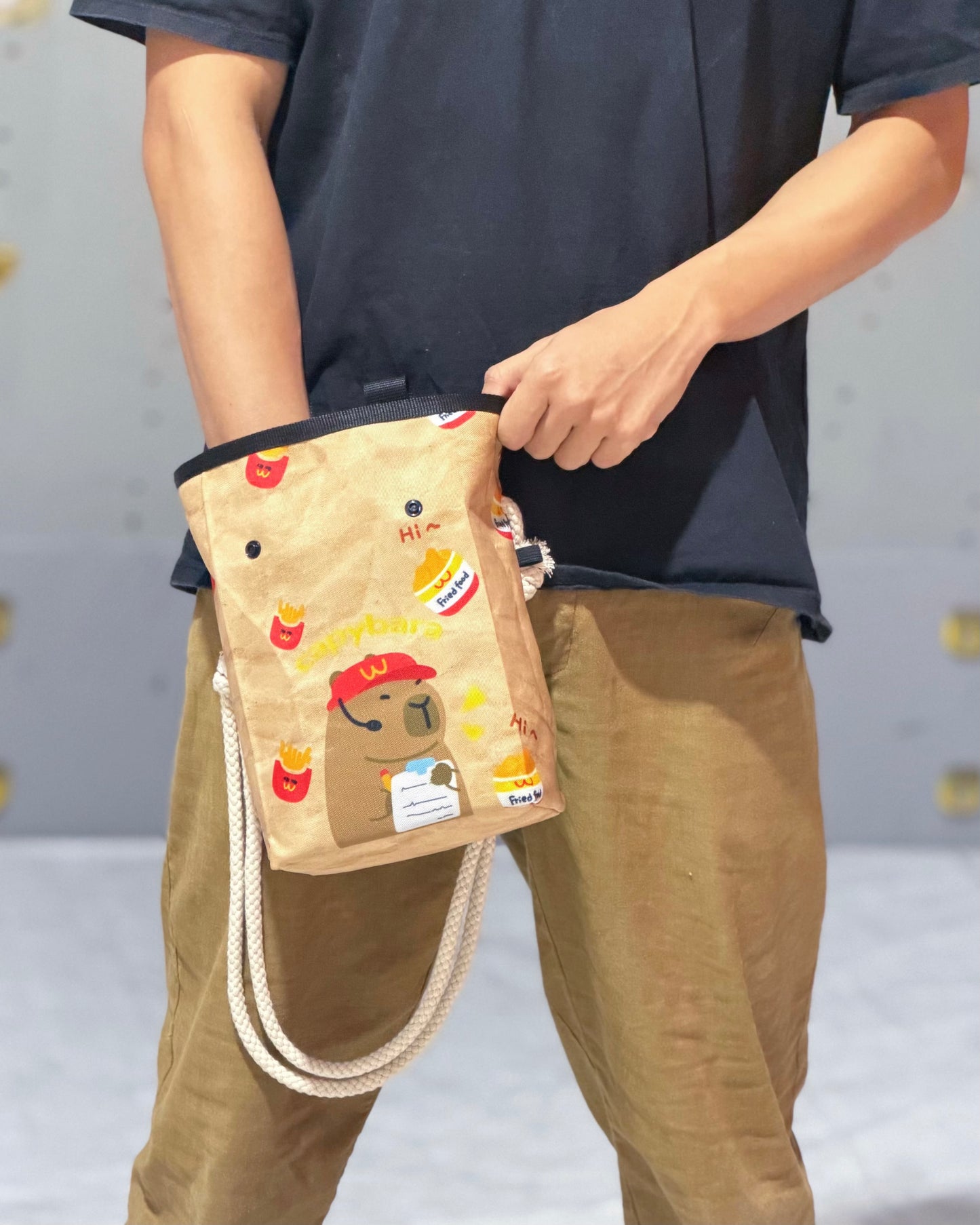 Fast Food Capybara Bouldering bag / Chalk bag