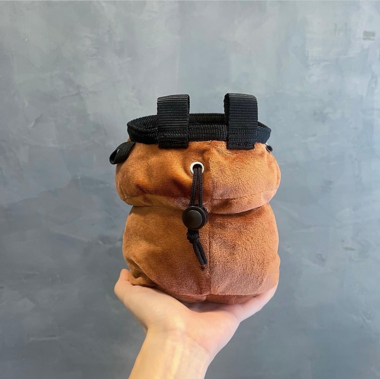 Smiley Lil.P chalk bag (brown)