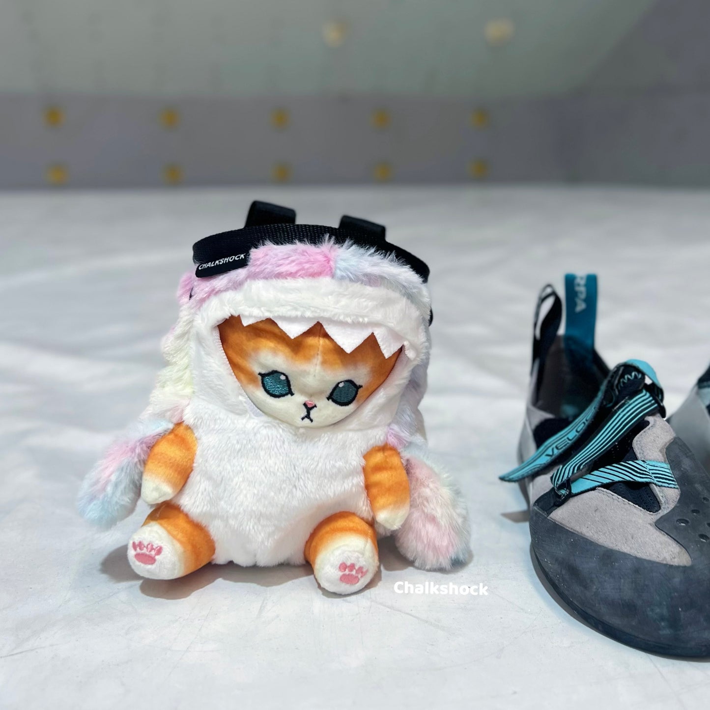 Shark Orange Cat chalk bag (pastel)